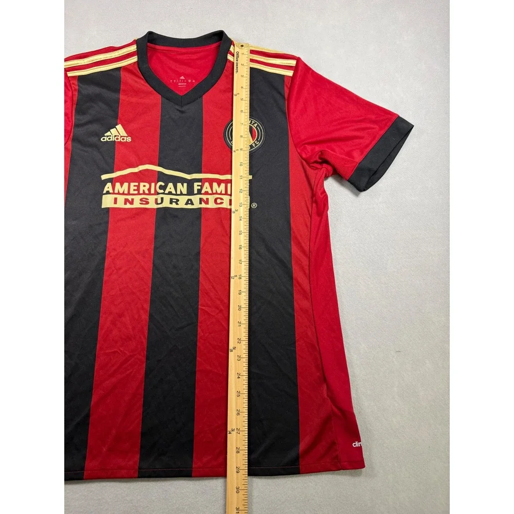 Adidas Atlanta United FC Soccer Jersey Mens L Red Black 2017 Inaugural Season